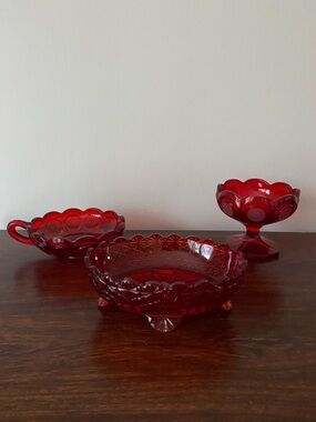 Bundle of Ruby Red Glass Pieces